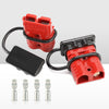 BUNKER INDUST 175A 1/0AWG Battery Quick Connect Wire Harness Plug Kit 2 PCS,Red - vicoffroad_usa