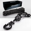 BUNKER INDUST 3/16"x50' Synthetic Winch Rope Kit, 8200 Ibs Black Hook & Stopper - vicoffroad_usa