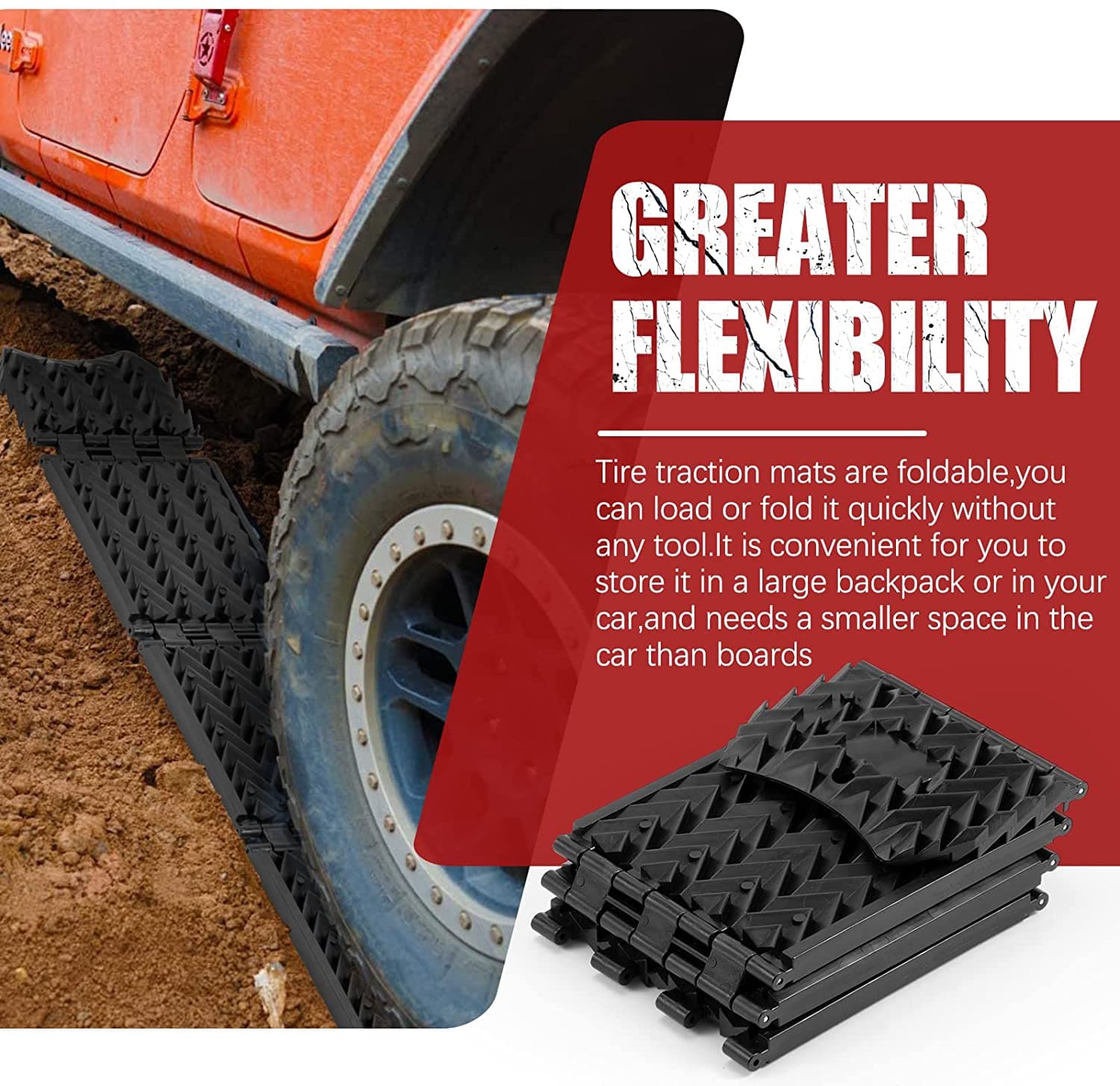 BUNKER INDUST Tire Traction Mats Foldable Recovery Boards(2 Packs) –  vicoffroad_usa