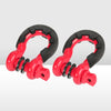 Red 3/4" D Ring Shackle (2 Pack)-22,046Ibs Break Strength - vicoffroad_usa